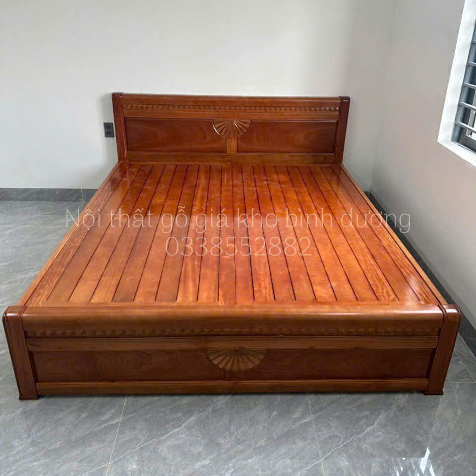 Giường Gỗ Xoan Đào Nhập Dát Phản
